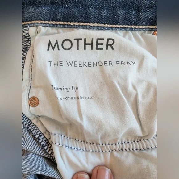 Mother Weekender Fray Sz. 29 Blue Denim Jeans - Picture 8 of 8